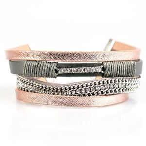 Pink & Silver Bracelet - Rise To The Challenge